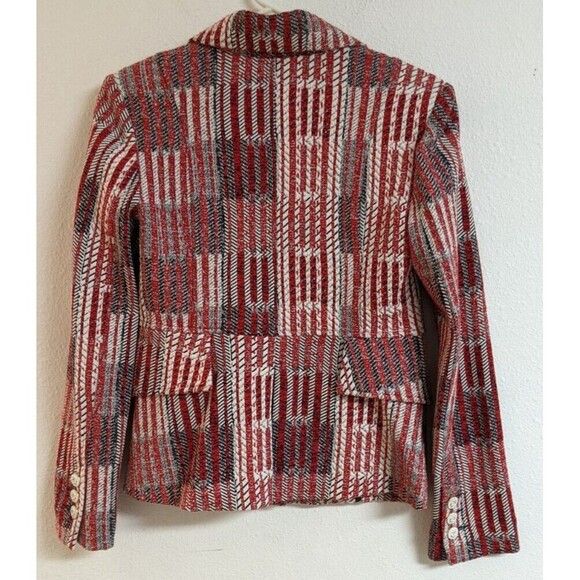 Women's Cabi Patchwork Blazer #6028 Red White Blue Classic Jacket XS EXCELLENT! - Picture 8 of 13